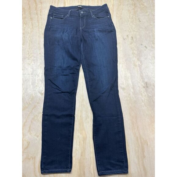 Paige Verdugo Ankle Skinny Jeans Dark Wash Denim Comfort Stretch Size 29 - Picture 1 of 5